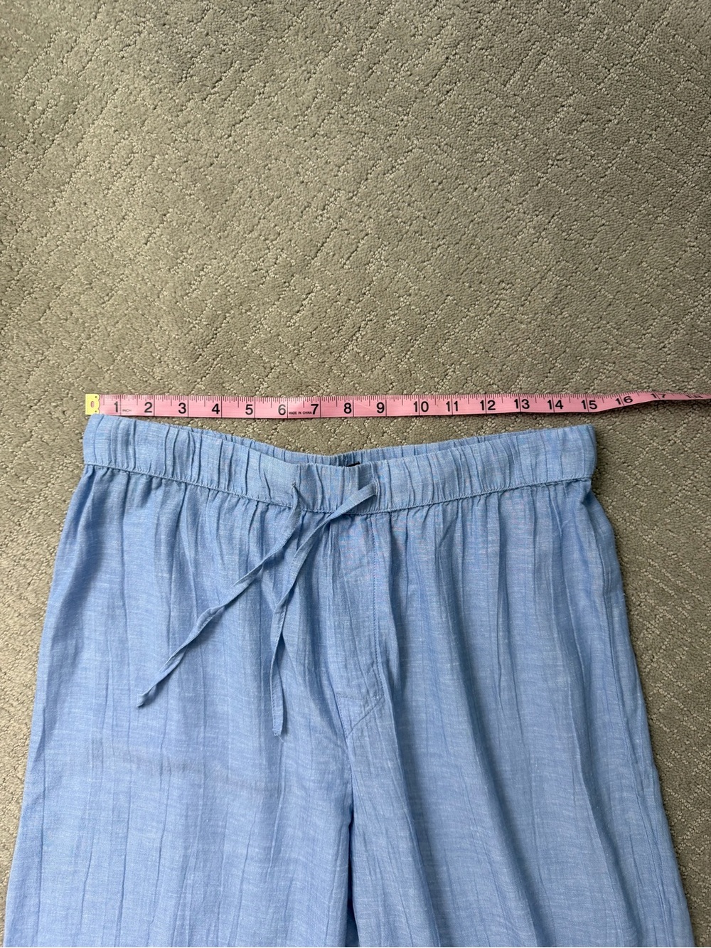 NWT - Gap Crinkle Gauze Dolman PJ Set - Top & Bottom sz M - linen blend Chambray - Picture 11 of 15
